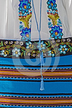 Detail of traditional Romanian folk costume from Banat area, Rom