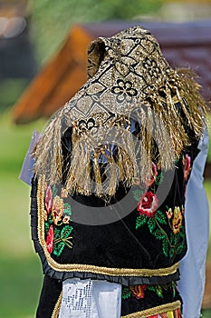 Detail of traditional Romanian folk costume from Bistrita-Nasaud area, Romania