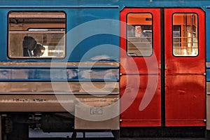 Detail of the train in Belgrade