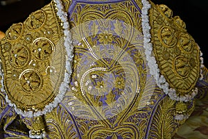 Detail of the traje de luces or bullfighter dress photo