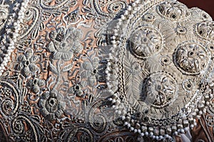 Detail of the traje de luces or bullfighter dress photo