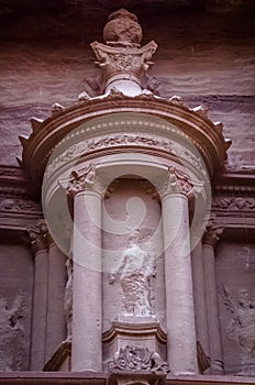 Detail of the Treasury - Petra, Jordan