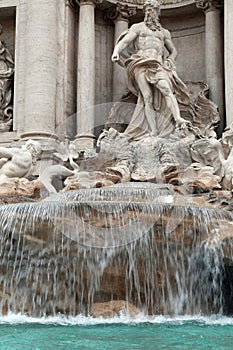 Detail of Trevi's fountain