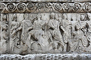 Detail of triumphal arch of Galerius - Thessaloniki