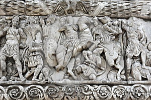 Detail of triumphal arch of Galerius - Thessaloniki