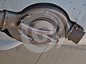 Detail / of the turbo Superchargers of a Boeing B-17 Flying Fortress