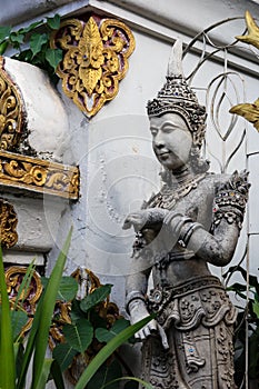 Detail in typical Buddhist temple in Thailand