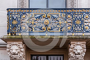 Detail from typical French architecture in Paris