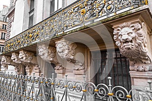 Detail from typical French architecture in Paris