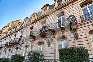 Detail from typical French architecture in Paris