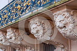 Detail from typical French architecture in Paris