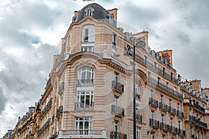 Detail from typical French architecture in Paris