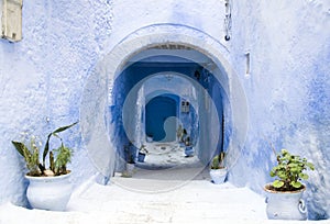 Detail from typical street in chefchaouen