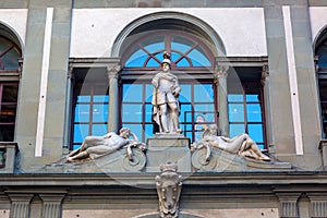 Detail of the Uffizi Gallery in Florence