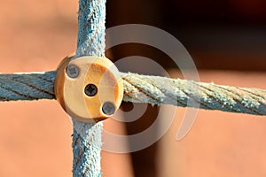 Detail of the union of some ropes photo