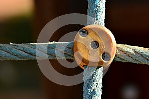 Detail of the union of some ropes photo