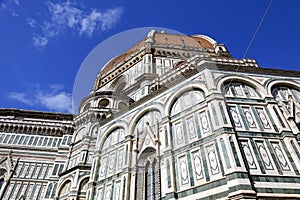 Detail of the upper part of the Florence Cathedral