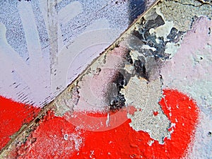 Detail of an urban communication wall