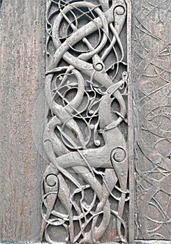 Detail of the Urnes Stave Church  Norway