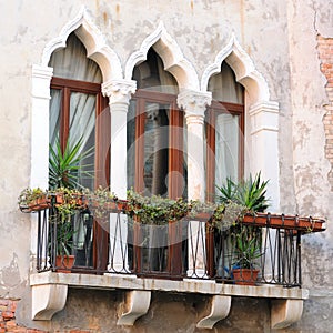 Detail of Venetian Architecture, Venice, Italy