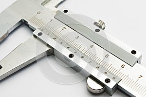 Detail of the Vernier scale on a 0,02 mm or 1/50 vernier caliper