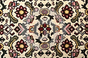 Detail of a very old Persian carpet