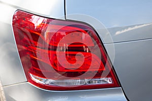 Detail view of modern car rear light
