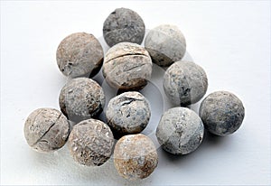 Detail view musket ball