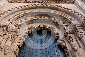 Detail, view at north facade of the Cathedral of Ourense, Galicia. Spain photo