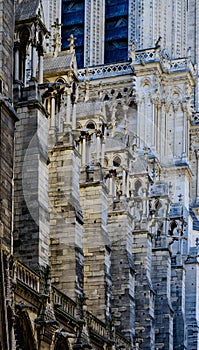 Detail view Notre Dame de Paris