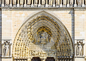 Detail view Notre Dame de Paris