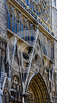 Detail view Notre Dame de Paris