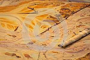 Detail view of the `Ocre Beds` in Kootenay National Park, British Columbia, Canada photo