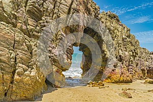 Detail View Pedra Furada Jericoacoara Brazil