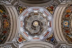 Detail view of Salzburg cathedral dome-Austria