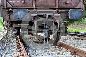 Detail view, wagon and railways