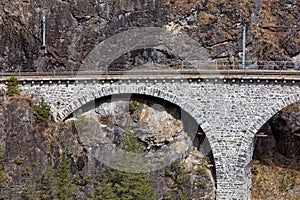 Detail views of Landwasser Viaduct