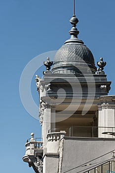 Roof of villa Belle epoque in Montreux, Switzerland photo