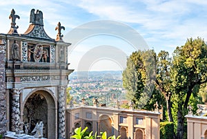 Detail of Villa D`Este. Tivoli Gardens. Famous Italian Renaissance park