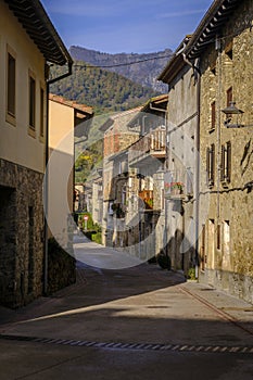 Detail of the village of Hostalets de Bas, Catalonia (Spain)