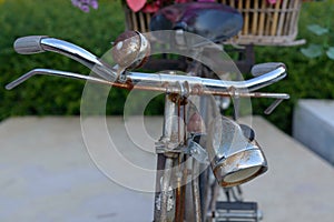 Detail of a Vintage Bicycle Handlebar