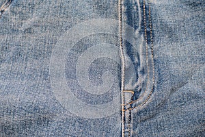 Detail of vintage blue denim jeans texture background