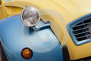 Detail of a vintage car