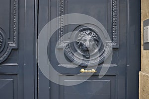 Detail of vintage door in Paris, France