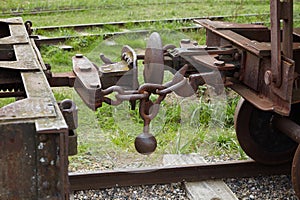 Detail of an vintage railway carriage