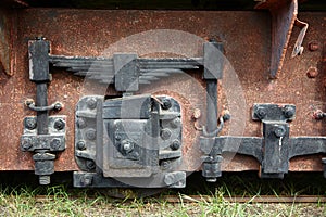 Detail of an vintage railway carriage