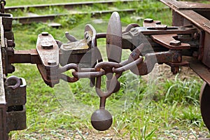 Detail of an vintage railway carriage