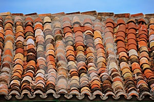 Detail of vintage rooftop