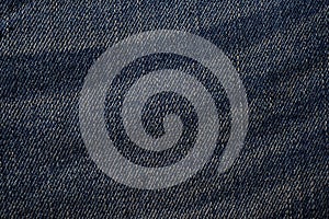 Detail of a vintage textured blue jeans background