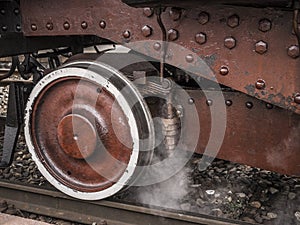 Detail of a wagon of the old steam train